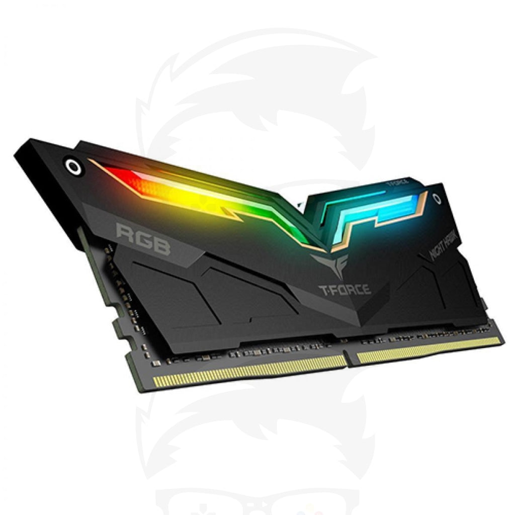 TEAMGROUP T-Force NIGHT HAWK RGB 32GB 2x16 3600MHZ DDR4 GAMING MEMORY TEAMGROUP T-Force NIGHT HAWK RGB 32GB 2x16 3600MHZ DDR4 GAMING MEMORY